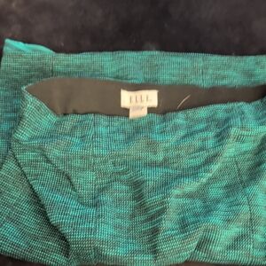Elle Turquoise and Black Textured Skirt